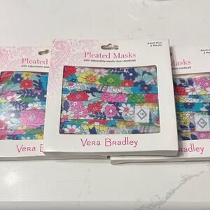 6 Vera Bradley Vibrant Floral Pleated Masks
